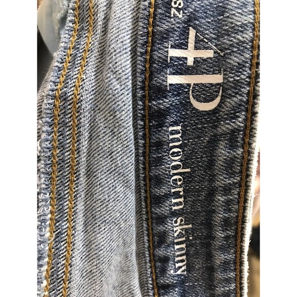 Ann Taylor Loft Jeans Womens Sz 27/4P Petite Modern Skinny Distressed 28" Inseam - Picture 7 of 7